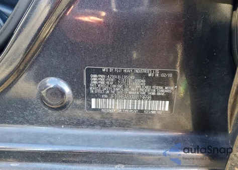 2010 Subaru Impreza 2.5I из США, поврежденный, VIN JF1GH6A6XAH819698